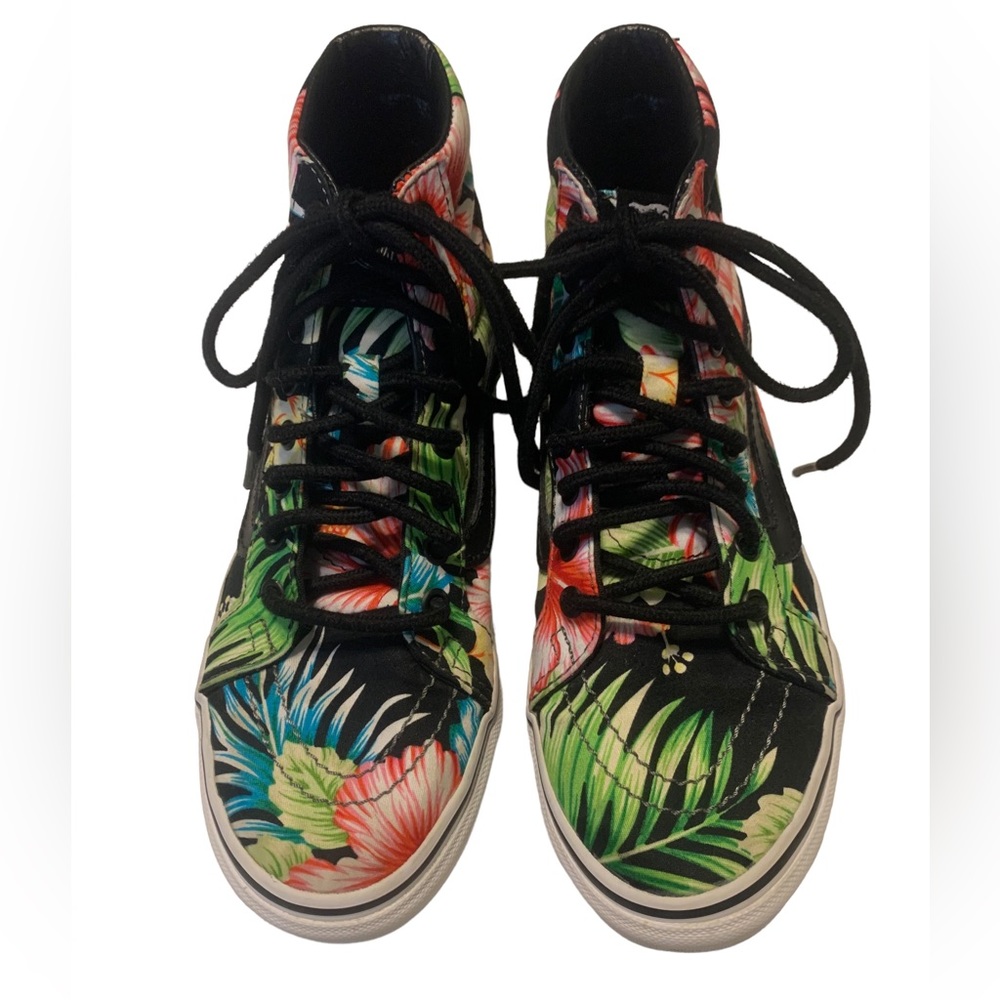 Vans Hawaiian Floral Sk8 Hi Slim size 6